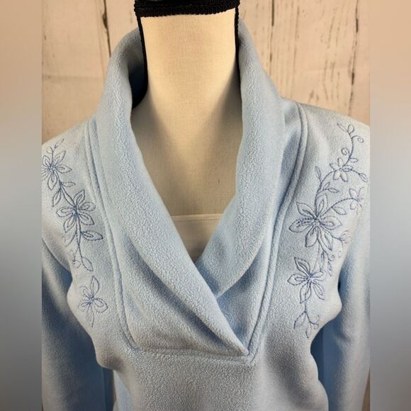 ‼️final must bundle‼️ Basic Editions Plush Pullover Shawl Collar Blue - Picture 3 of 5